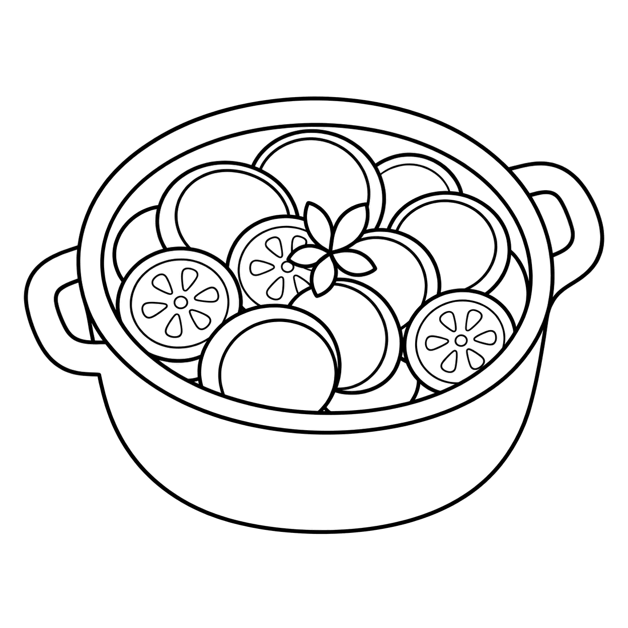 ラタトゥイユのぬりえ用線画