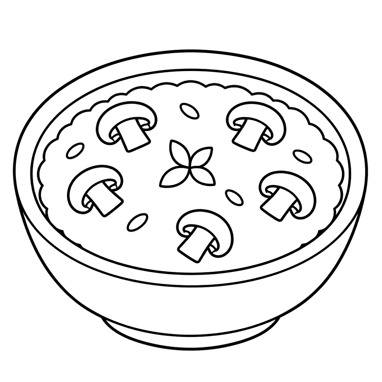 リゾットのぬりえ用線画