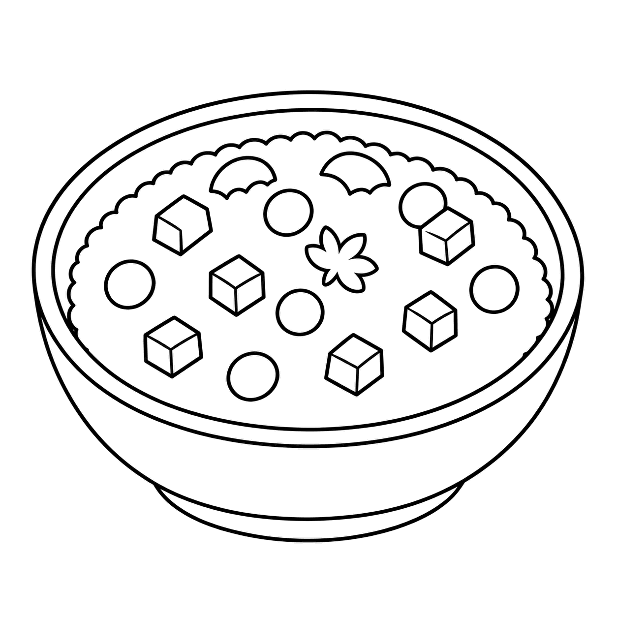 クスクスのぬり絵用線画