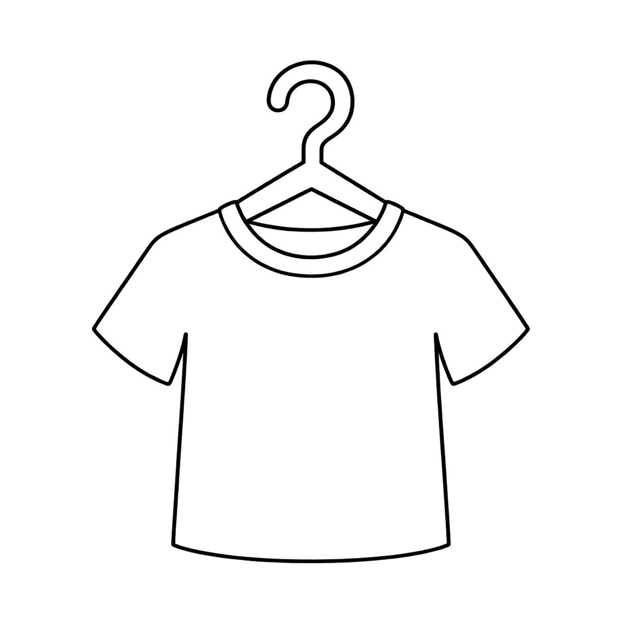 ハンガーのぬりえ用線画