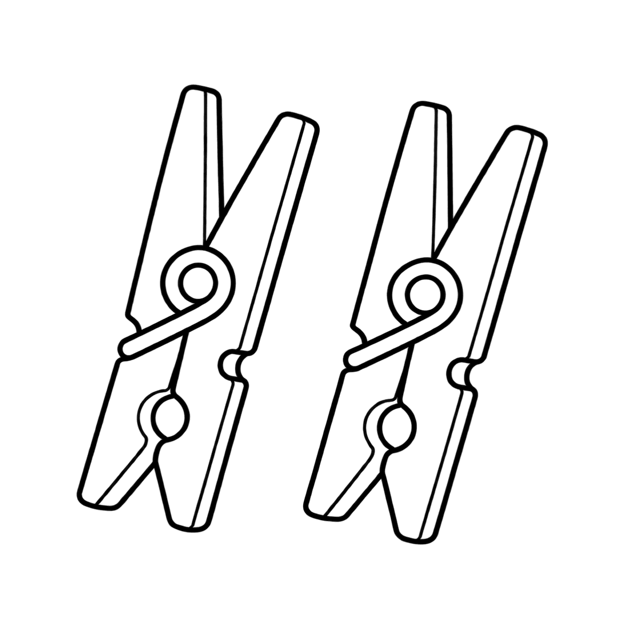洗濯ばさみのぬりえ用線画