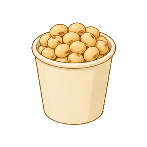 ラベルや文字がない豆入りカップのアイコン