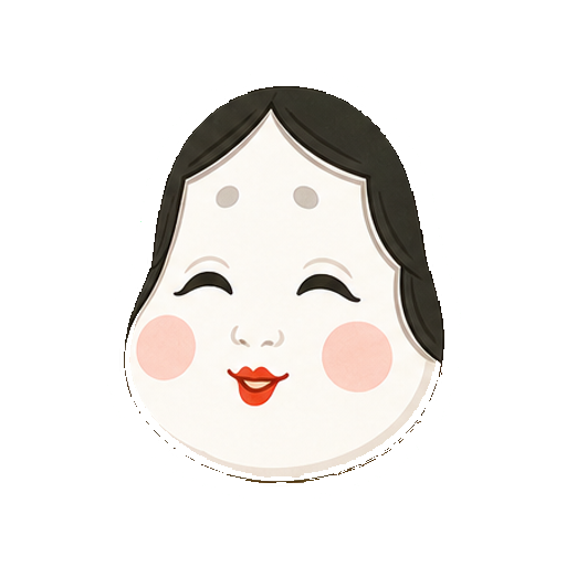 文字がないおたふくのお面アイコン
