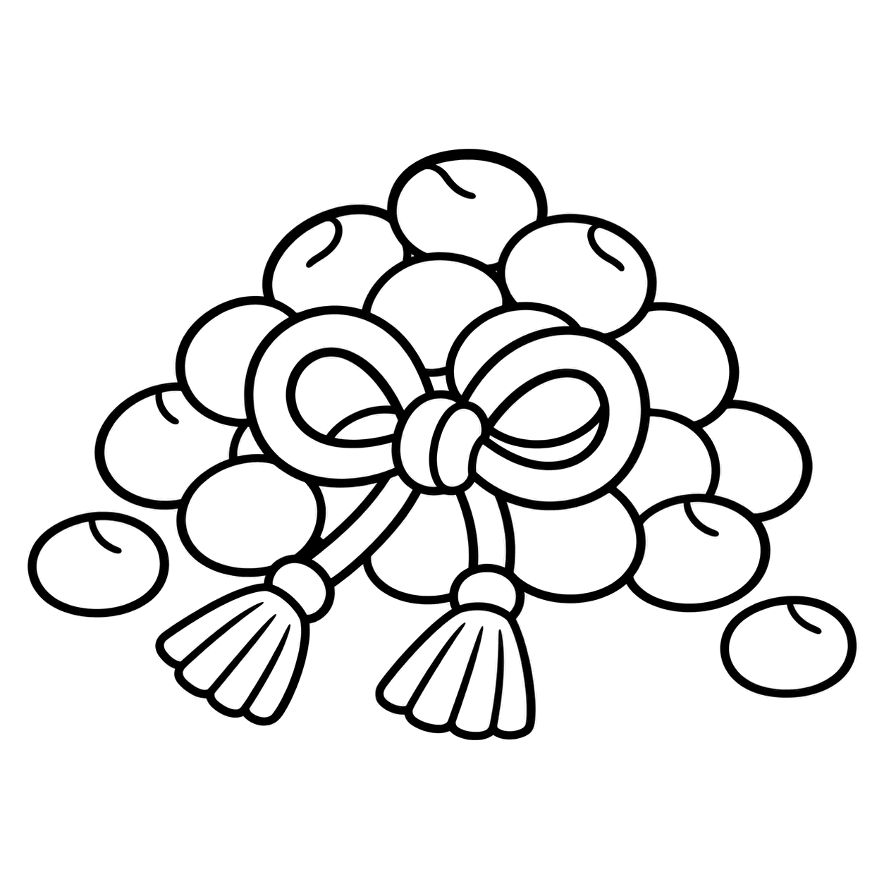 福豆のぬりえ用線画