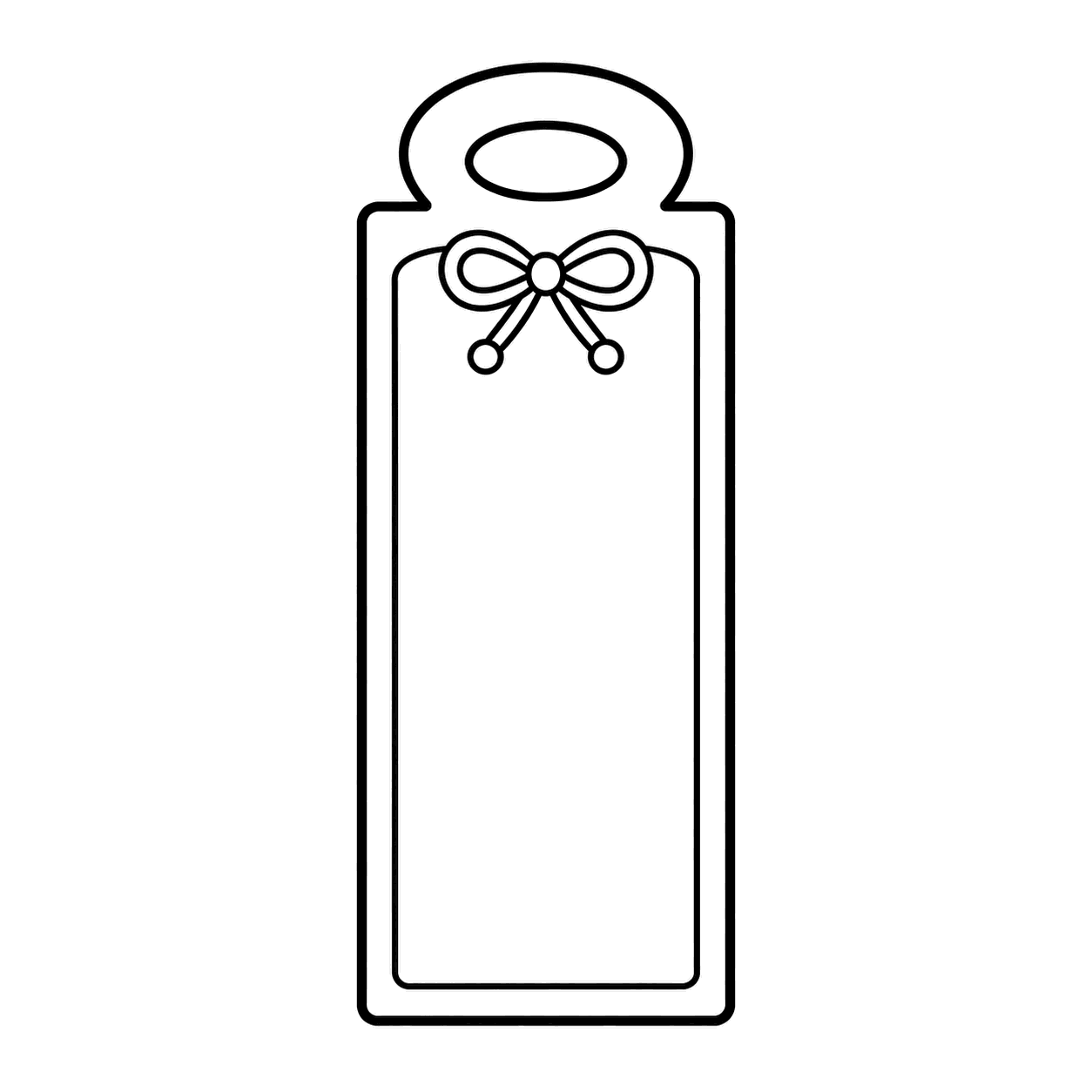 無文字の千歳飴袋のぬりえ用線画