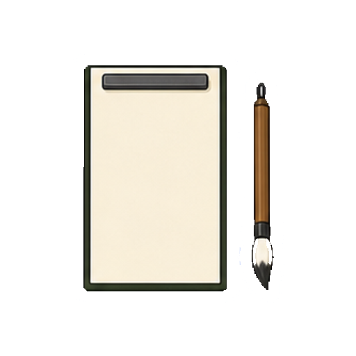 文字や筆跡がない書き初め用紙のアイコン