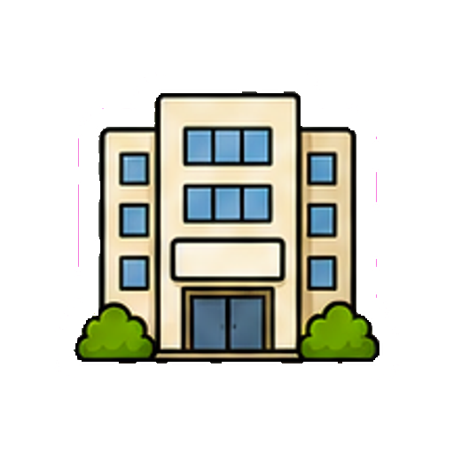 文字やロゴがない会社ビルのアイコン