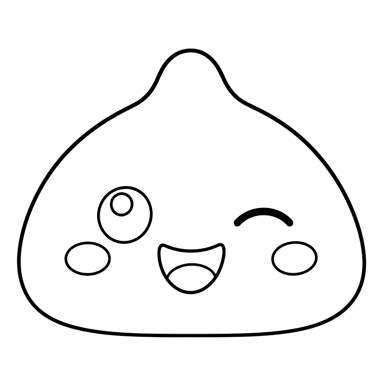 ウインクスライムのぬりえ用線画
