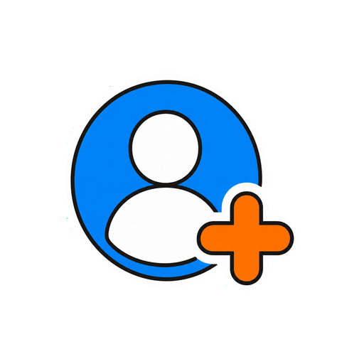 文字や顔がないフォローアイコン