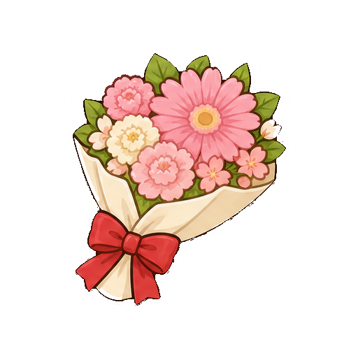 文字がない卒業式の花束アイコン