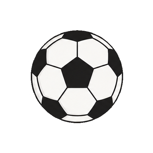 文字やロゴがないサッカーボールアイコン