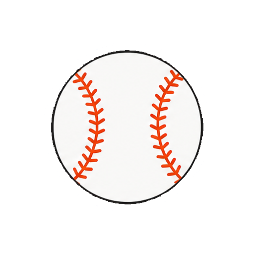 文字やロゴがない野球ボールアイコン