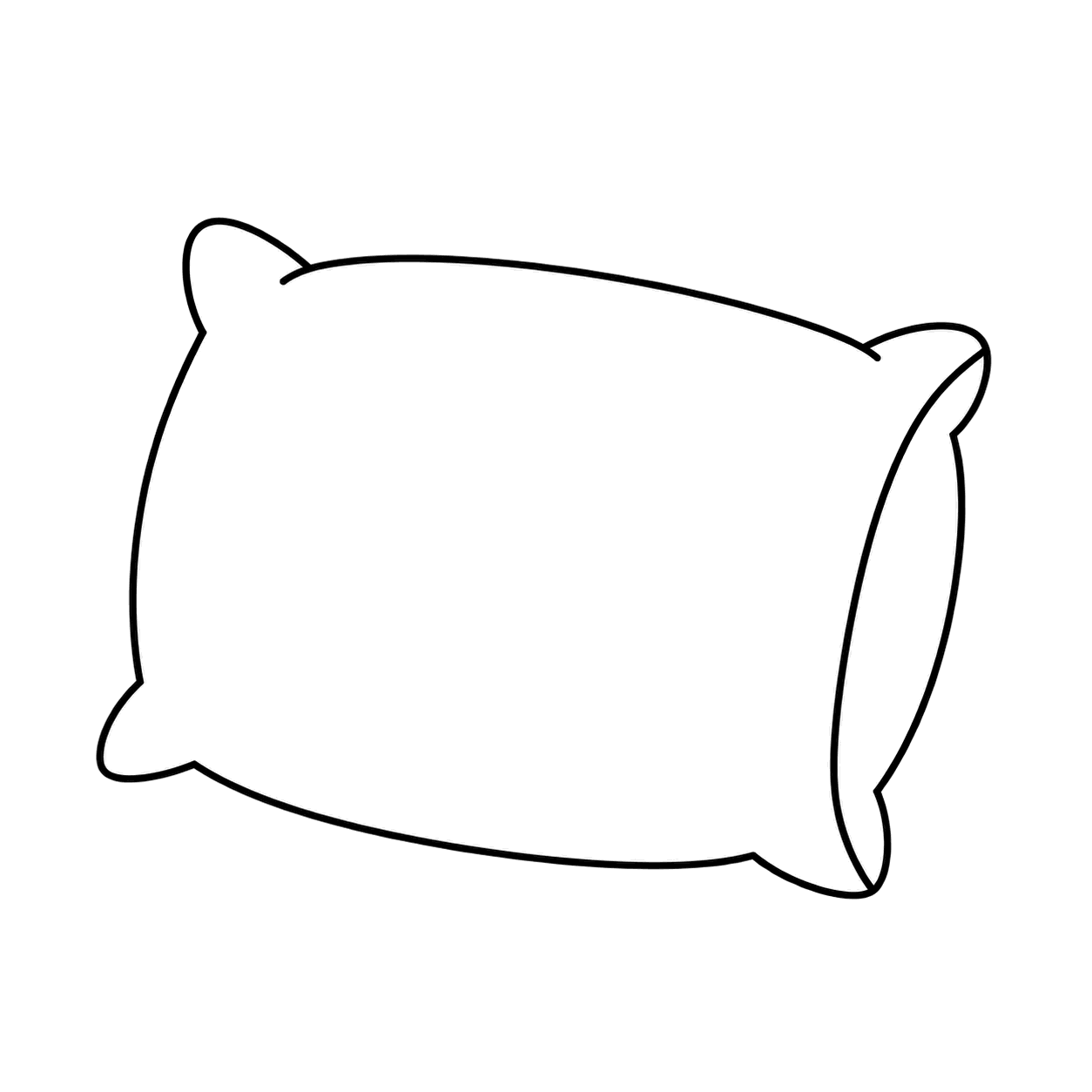 枕のぬりえ用線画