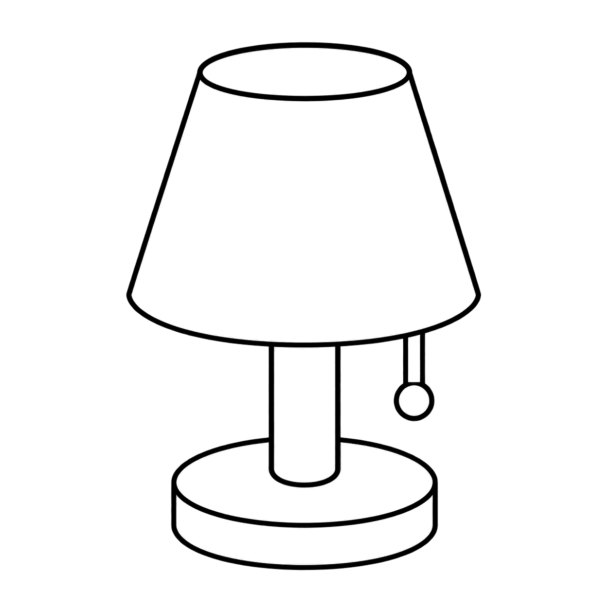 ベッドライトのぬりえ用線画