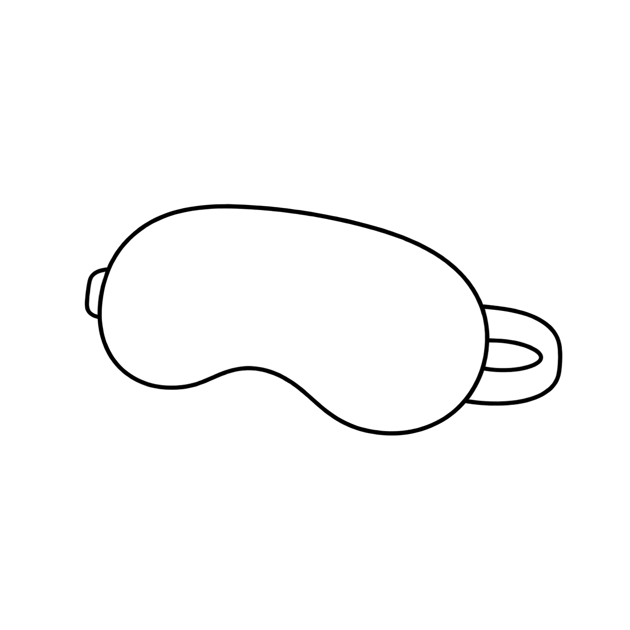 アイマスクのぬりえ用線画
