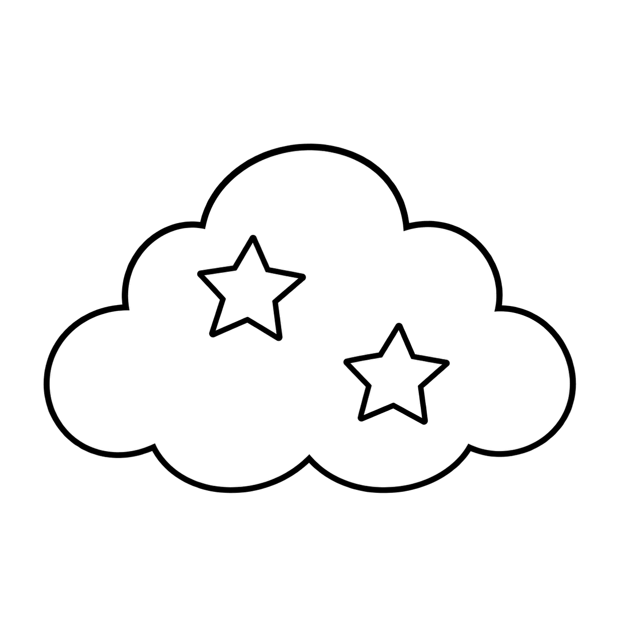 夜雲のぬりえ用線画