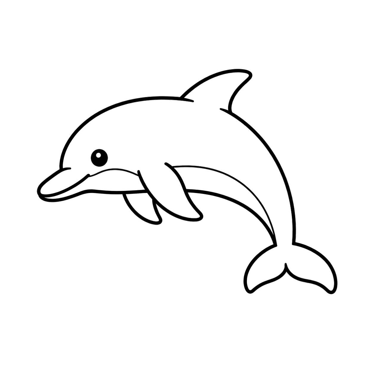 イルカのぬりえ用線画（水族館のイラスト24点・ぬり絵24枚）