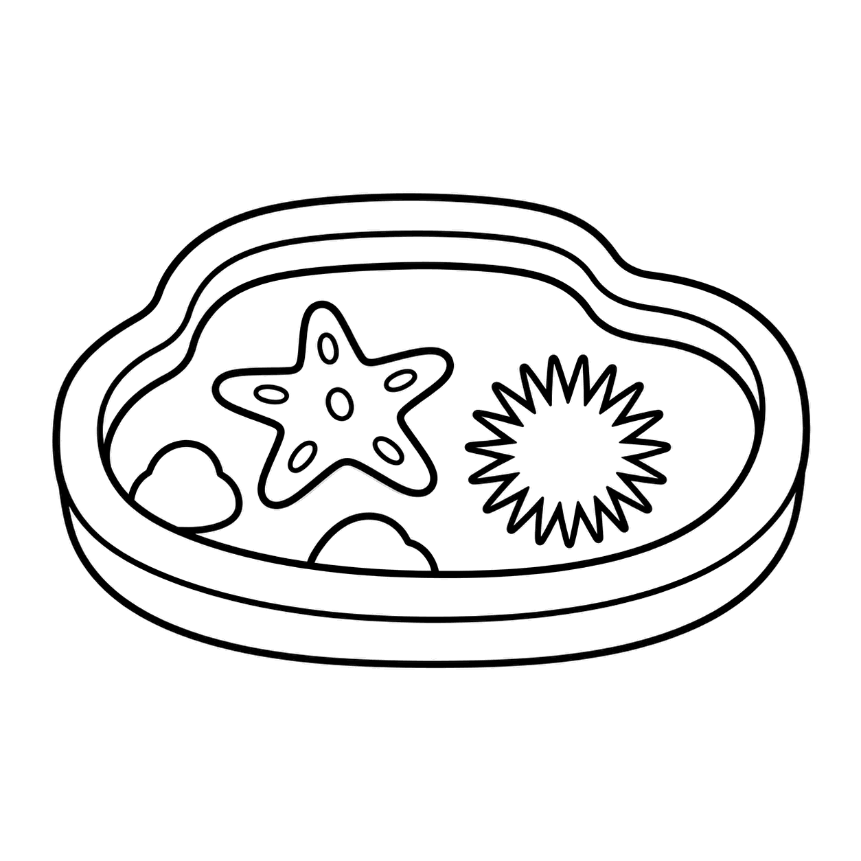 タッチプールのぬりえ用線画