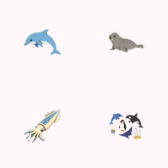 水族館アイコン24個セットの代表画像