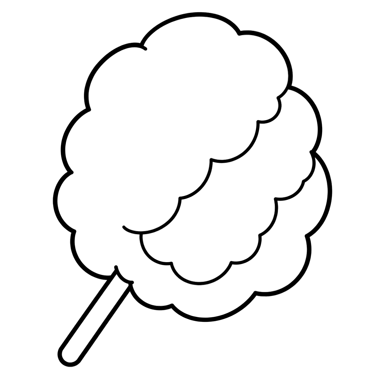わたあめのぬりえ用線画