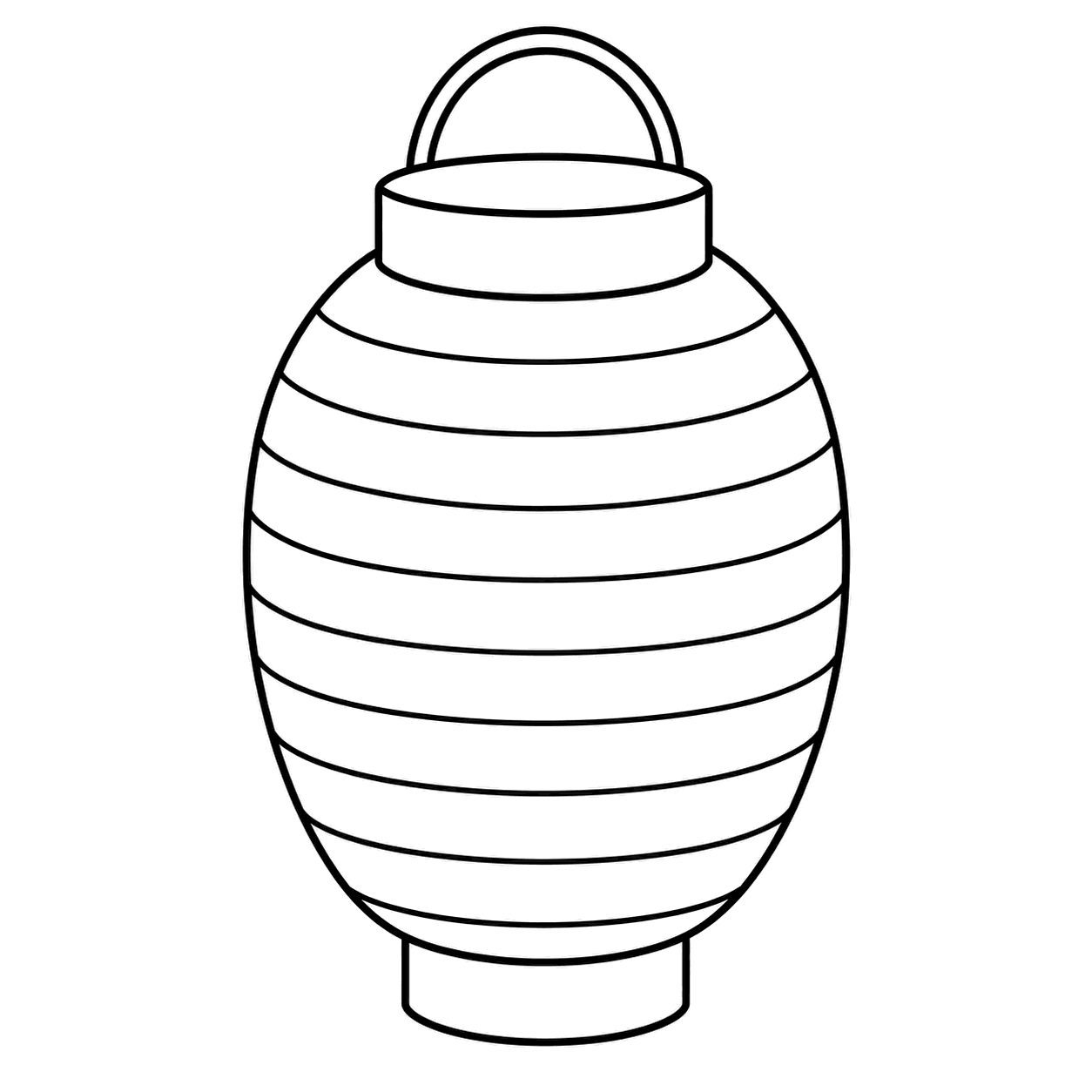 提灯のぬりえ用線画
