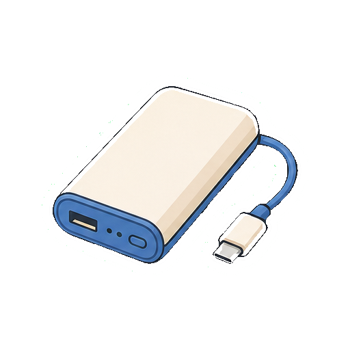 文字や数字やロゴがないモバイルバッテリーアイコン