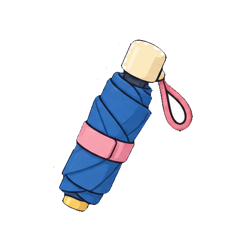 文字や数字やロゴがない折りたたみ傘アイコン