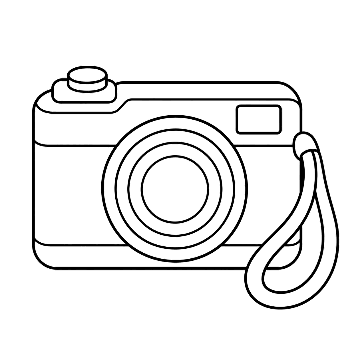 旅行カメラのぬりえ用線画