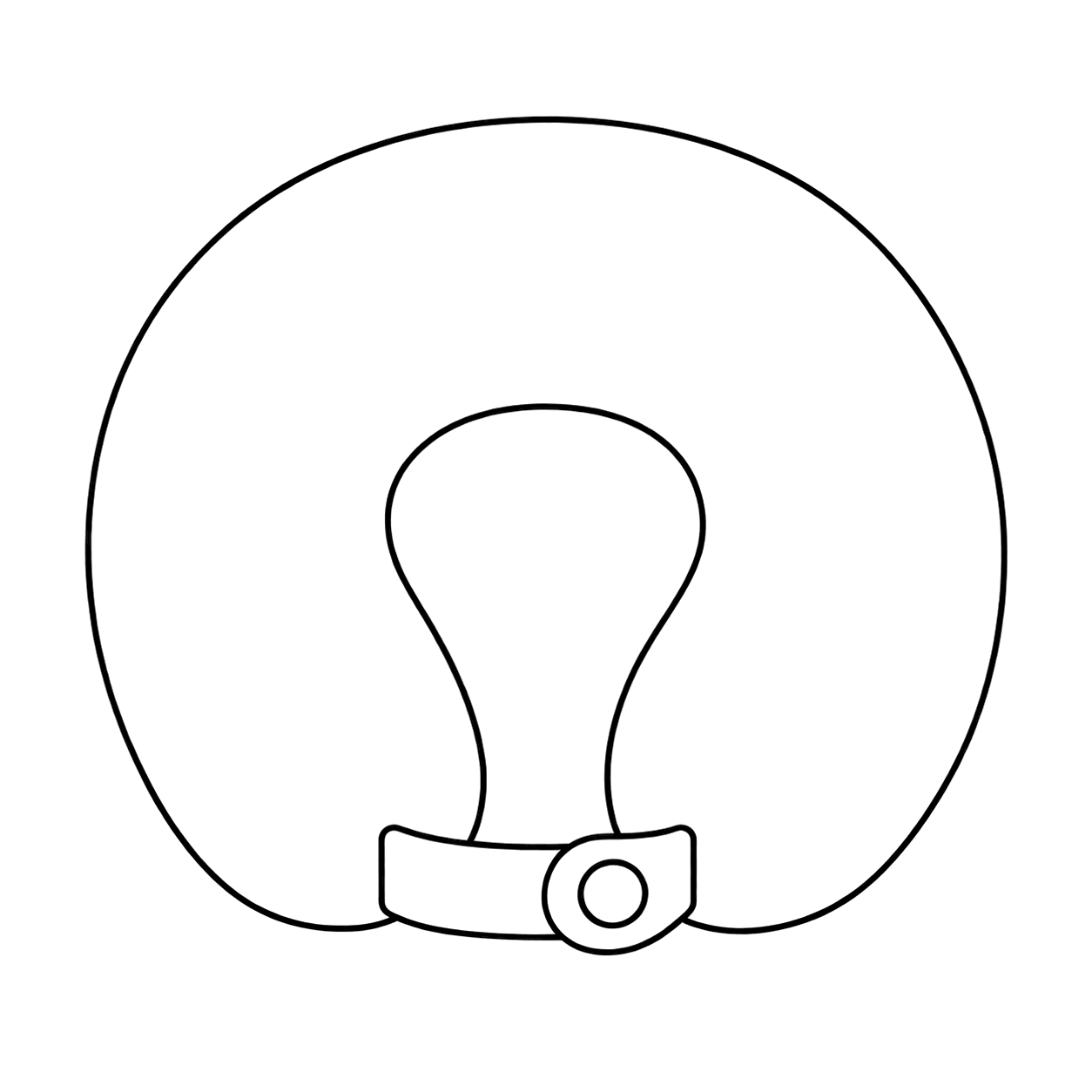 ネックピローのぬりえ用線画