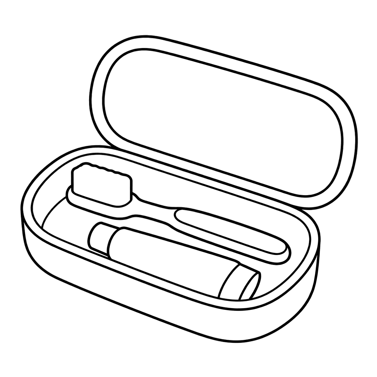 歯ブラシセットのぬりえ用線画