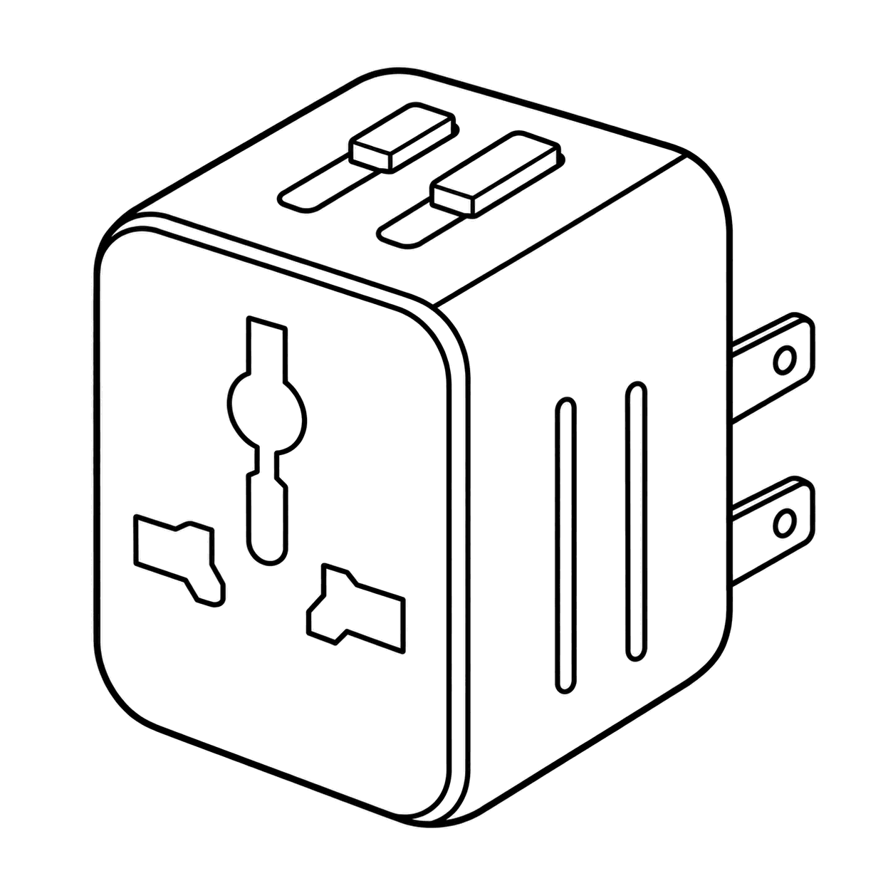 変換プラグのぬりえ用線画