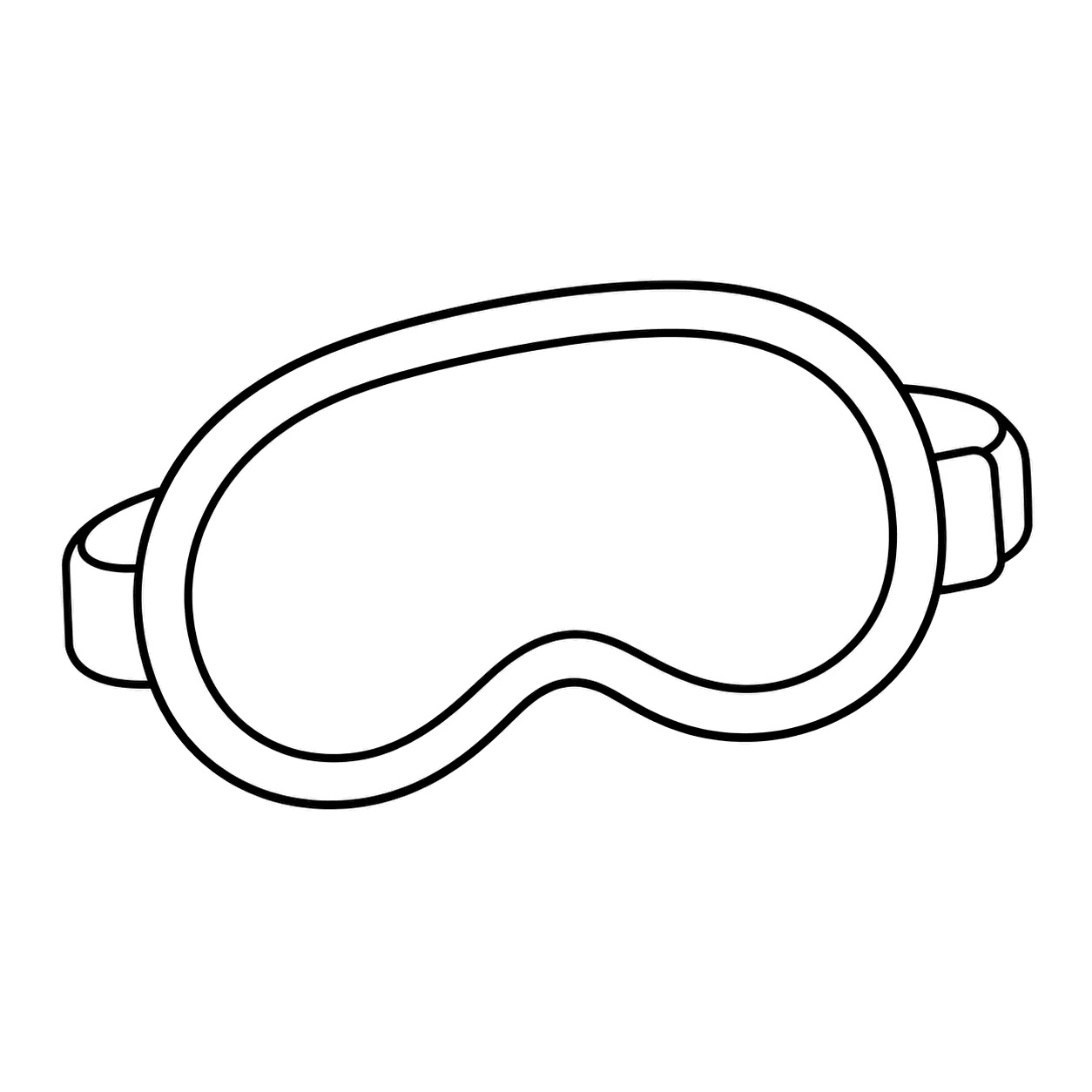 アイマスクのぬり絵用線画