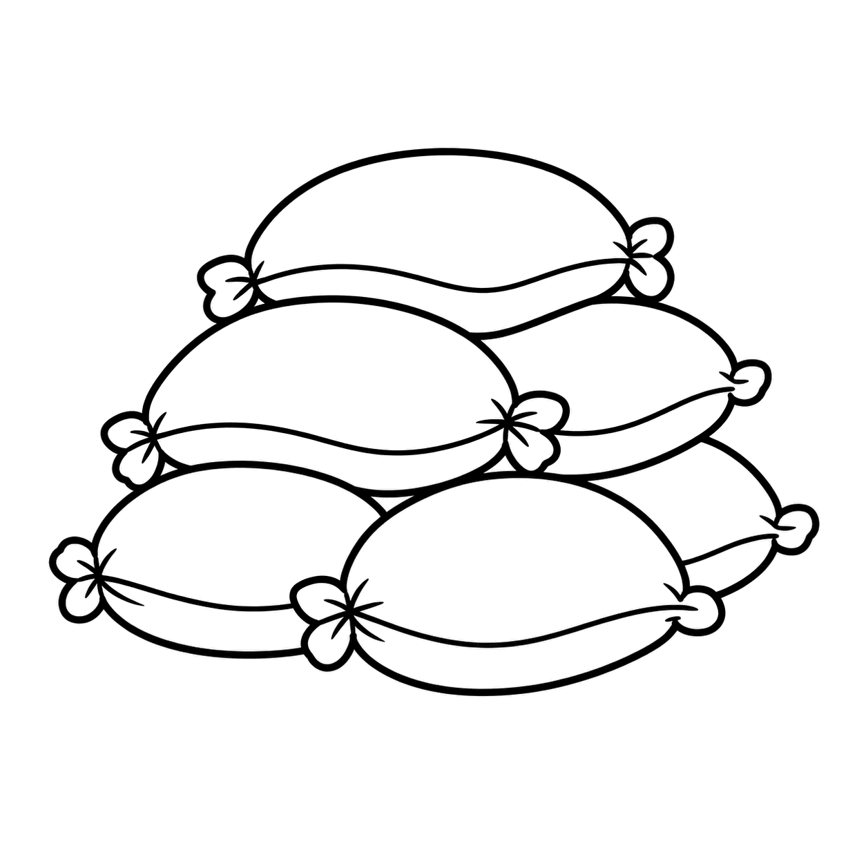 土のうのぬりえ用線画