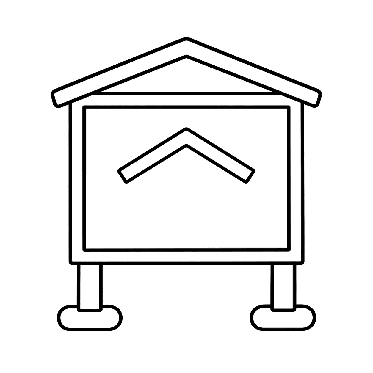 避難情報ボードのぬり絵用線画