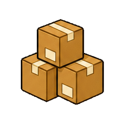 文字やロゴがない積まれた荷物のアイコン