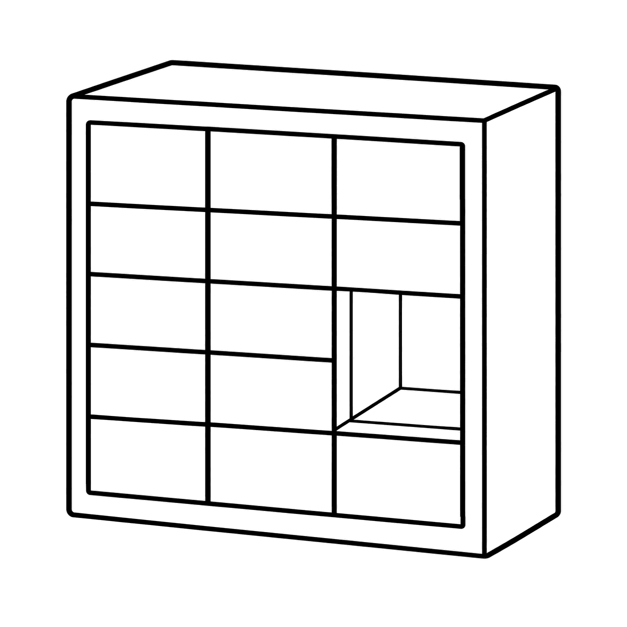 宅配ボックスのぬり絵用線画