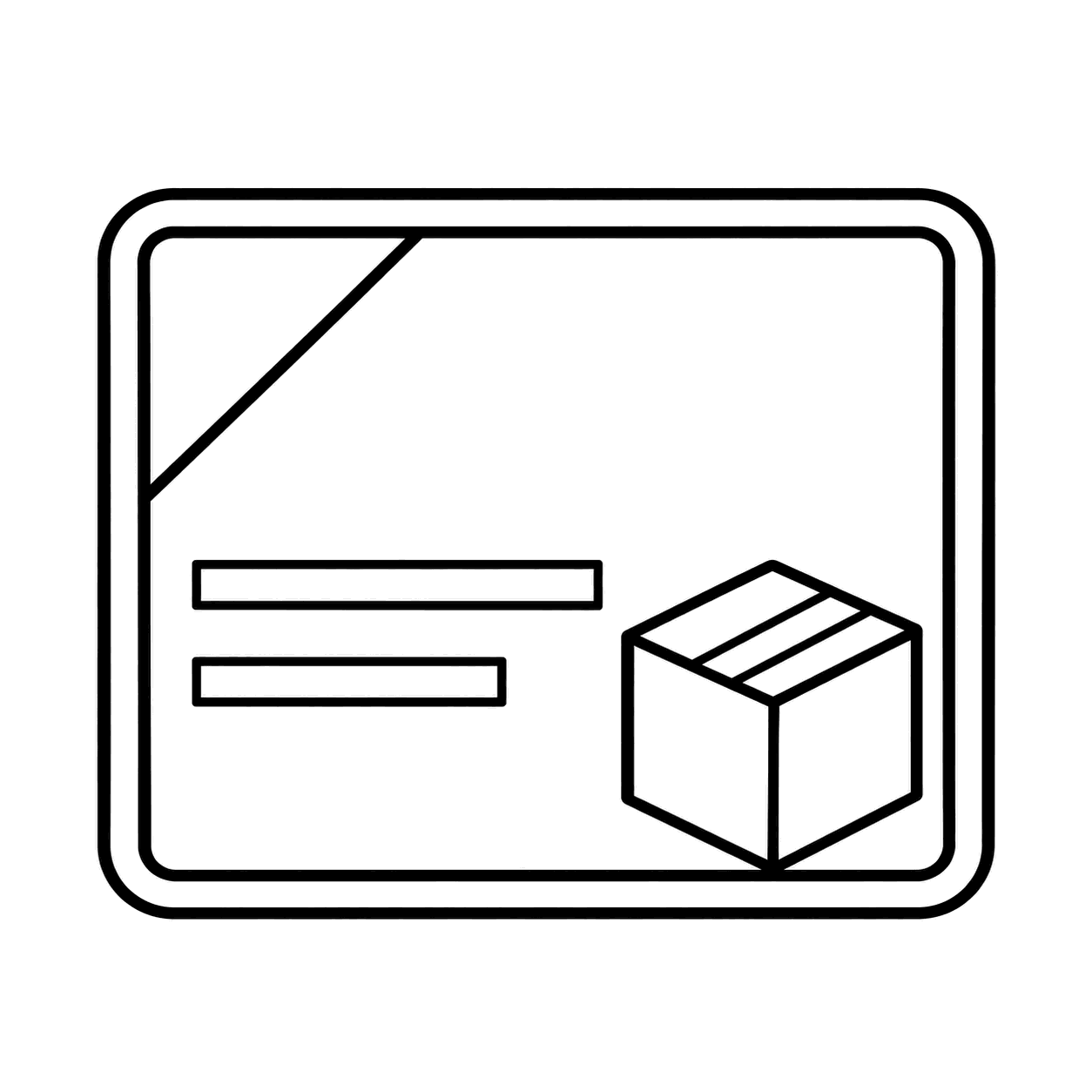 再配達カードのぬり絵用線画