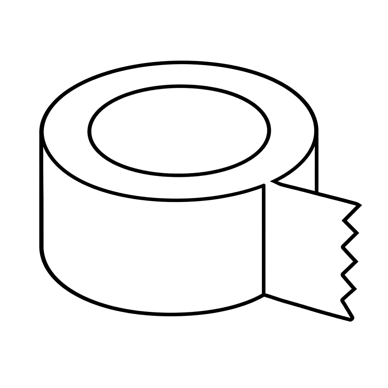 梱包テープのぬりえ用線画