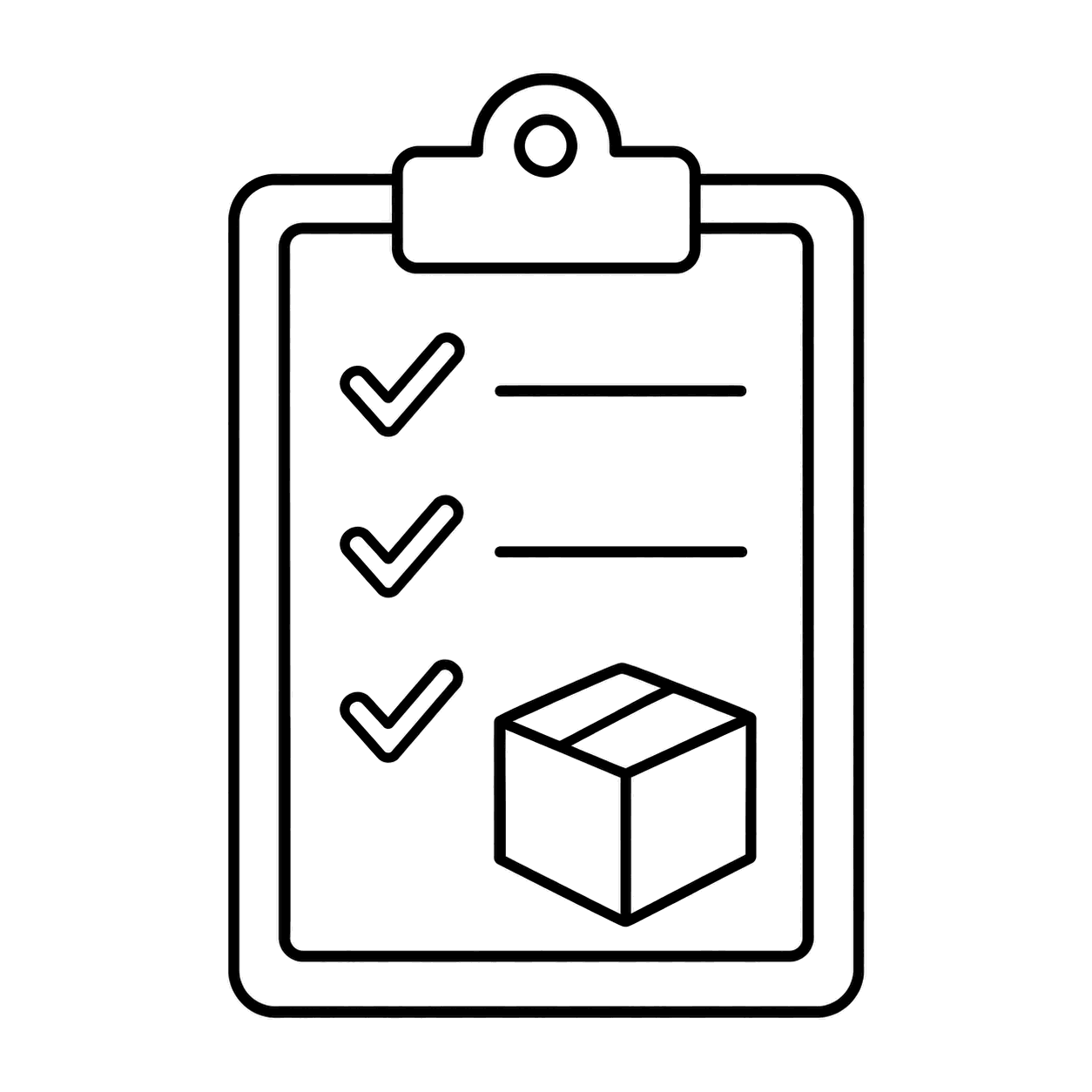 発送チェックのぬりえ用線画