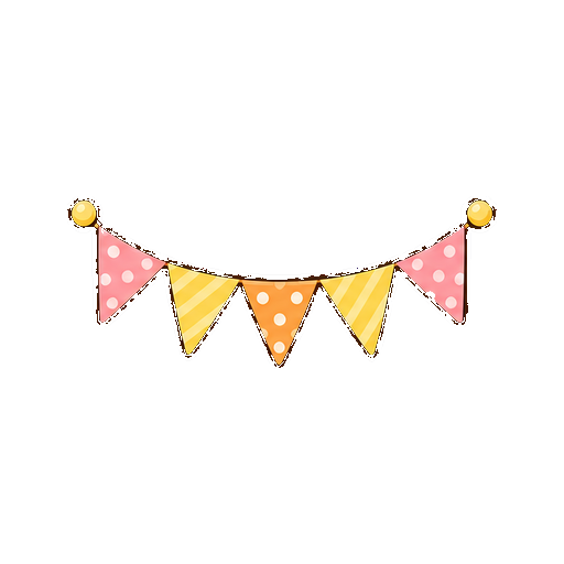 文字がない誕生日ガーランドアイコン