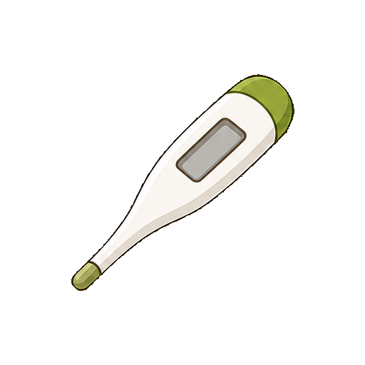 数字や文字がない体温計アイコン