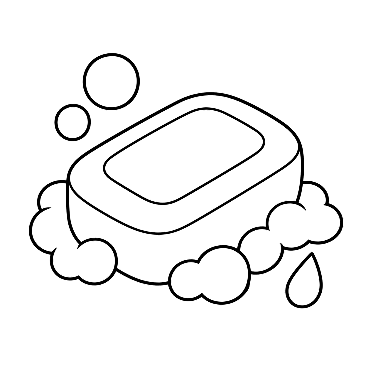 石けんのぬりえ用線画