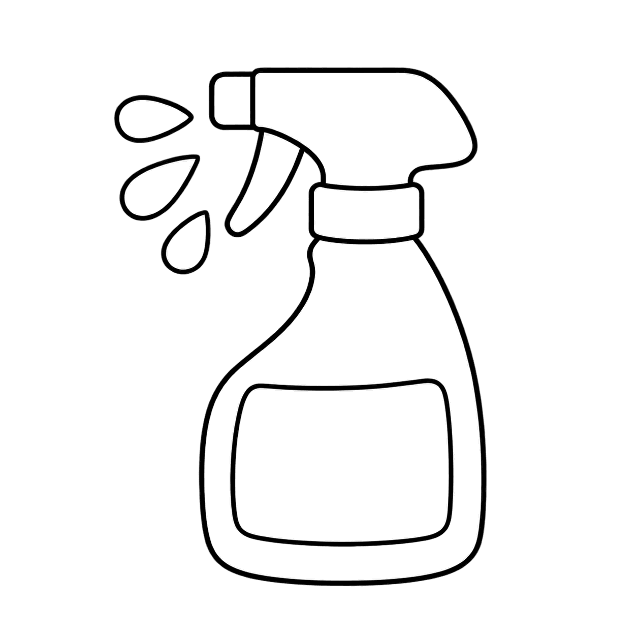 消毒スプレーのぬりえ用線画