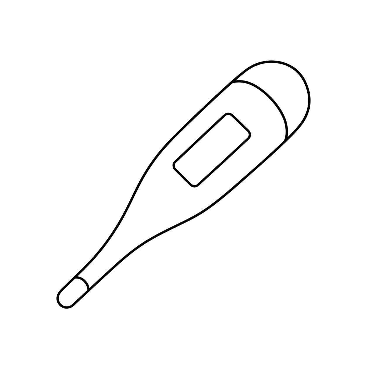 体温計のぬりえ用線画