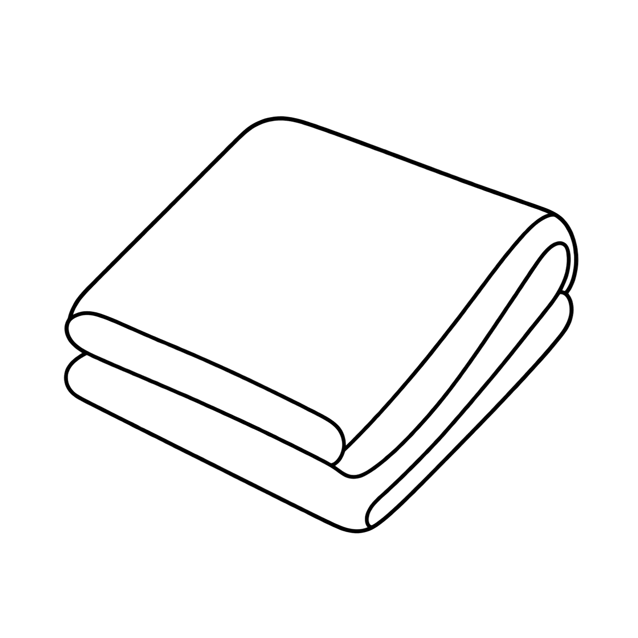 手拭きタオルのぬりえ用線画