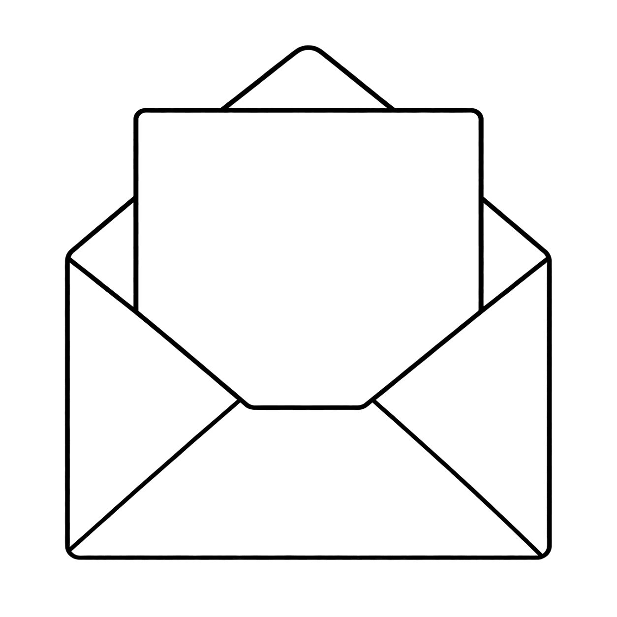 手紙のぬりえ用線画