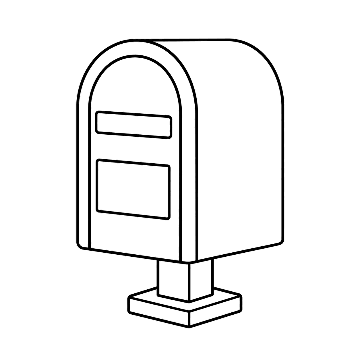 ポストのぬりえ用線画