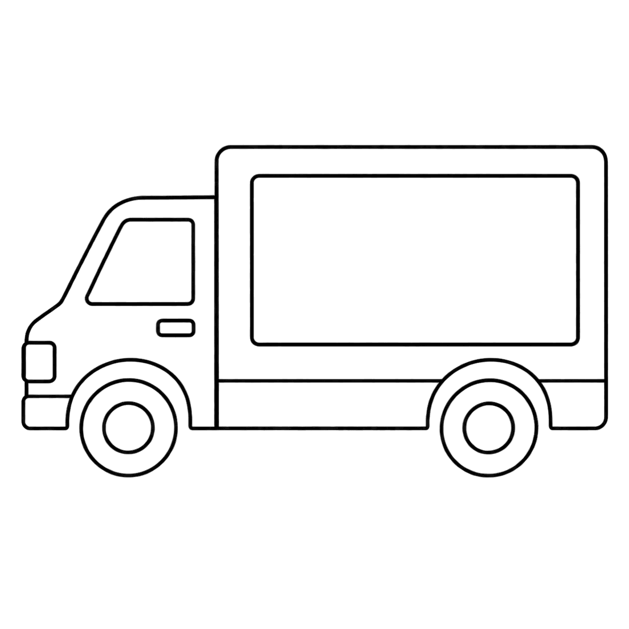 郵便車のぬりえ用線画
