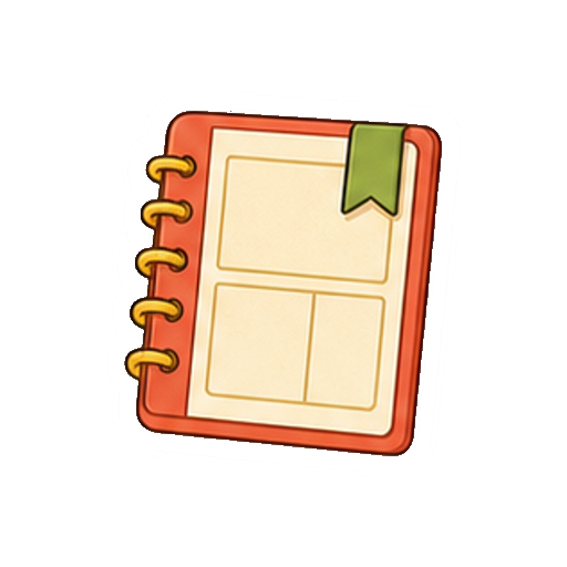 文字や数字がないスケジュール帳のアイコン