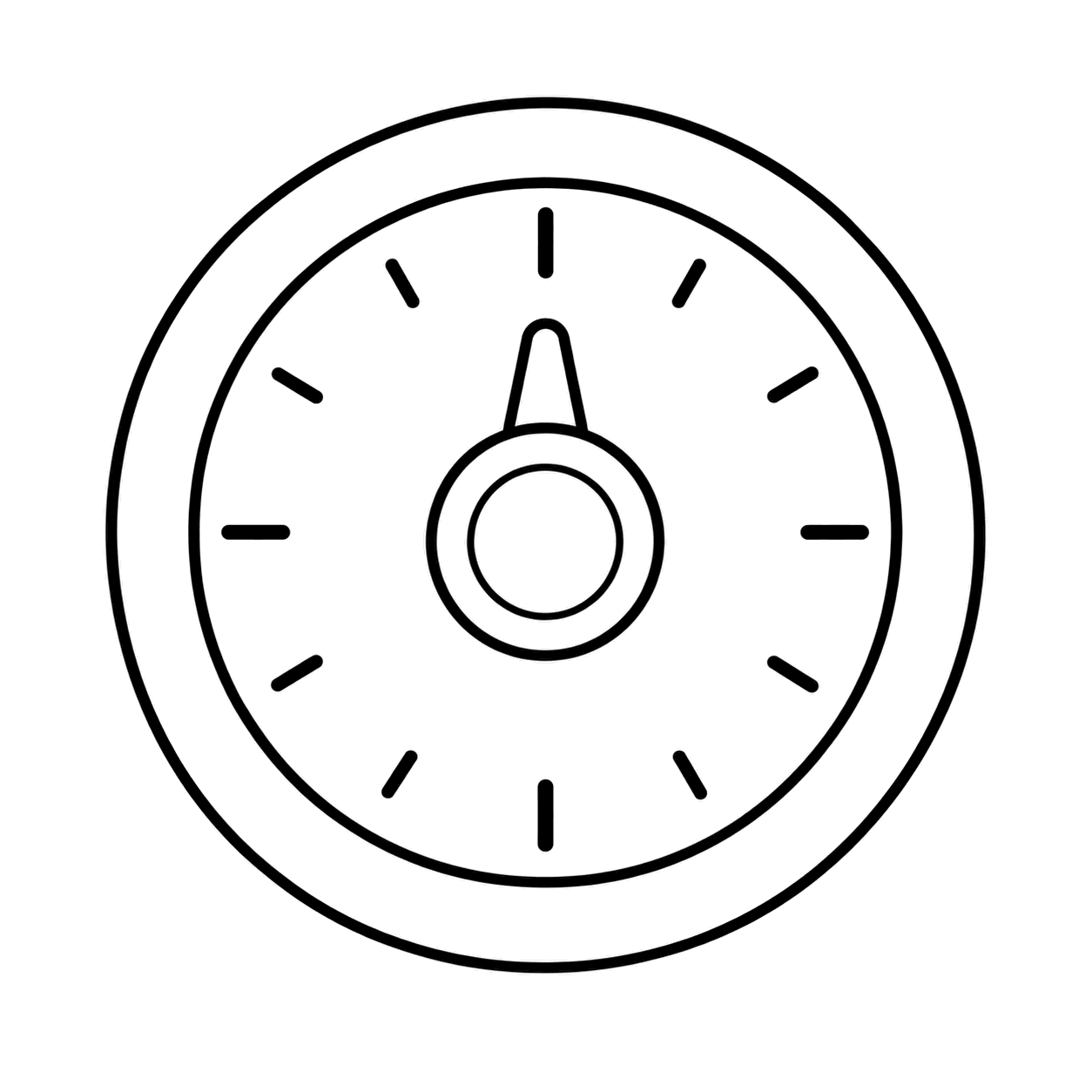 タイマーのぬり絵用線画